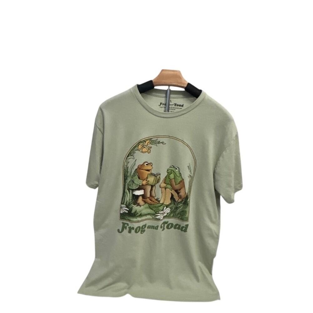 Frog and Toad light green Arnold Lobels Frog and Toad tshirt sz Large